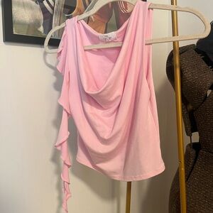 pink Ruffle Top